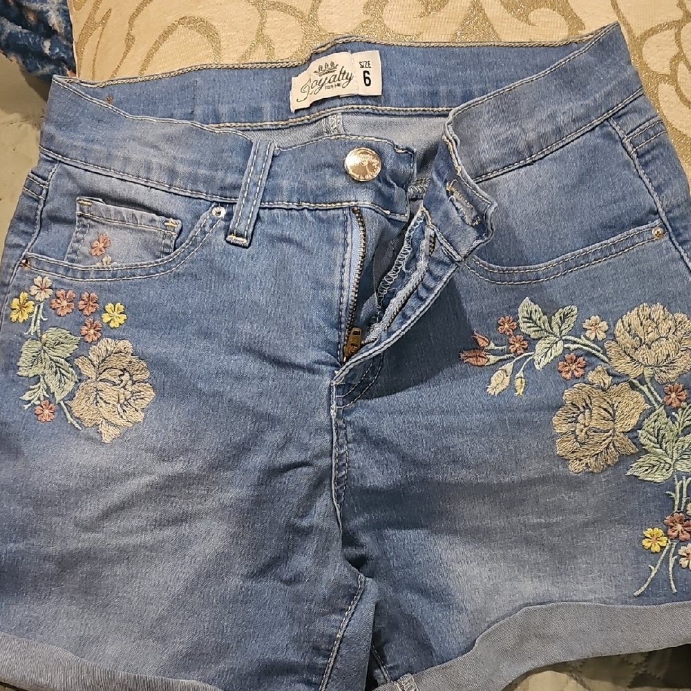 Royalty For Me Blue Denim Shorts